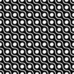 Vector seamless texture. Modern abstract background. Monochrome pattern of bicycle chain links.