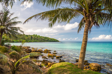 Beautiful tropical island beach summer holiady - Travel summer vacation concept