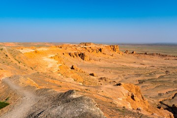 Fototapeta premium Flammende Klippen von Bajandzag in der Wüste Gobi