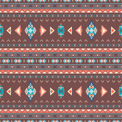 Ethnic boho seamless patterns. Abstract vintage ornament. Vector