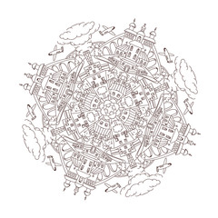 Fototapeta premium vector City Mandala