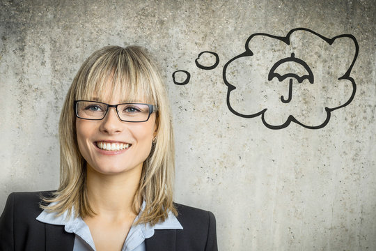 Denken an einen Regenschirm