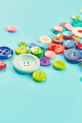 Buttons on blue background