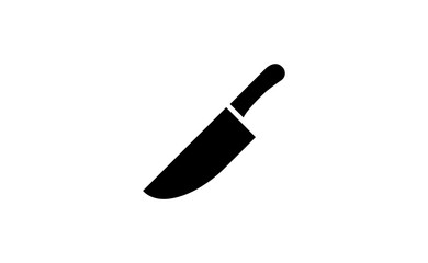 Vector knife black icon on white background