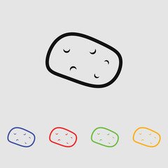 potato vector symbol simple icon