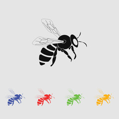 bee vector silhouette simple icon