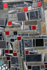 Fototapeta premium Abstract detail glass ceramic mosaics art background.