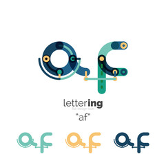 Linear initial letters, logo branding concept