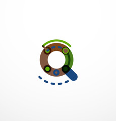 Linear business logo letter