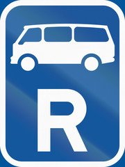 Road sign used in the African country of Botswana - Reservation for mini-buses