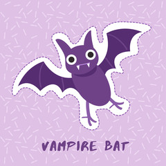 Vampire Bat : Cute Animal Set :  Vector Illustration