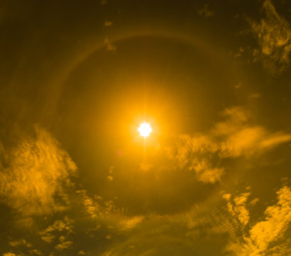 Corona sun or optical phenomenon