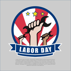 Labor day Logo design vector illustration.