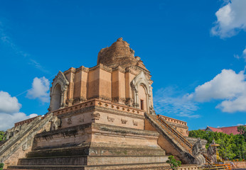  buddist pagoda at wat Chedi Luang,Chiang Mai.