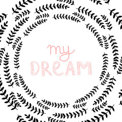 dream vector lettering