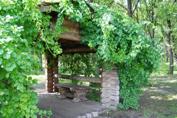 wooden gazebo