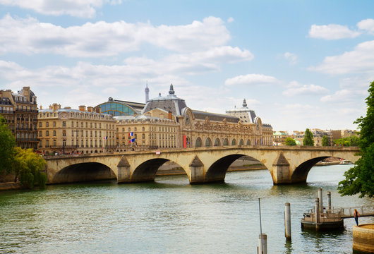 Orsay museum and river Siene, France