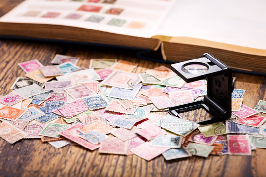 Old postage stamps from various countries