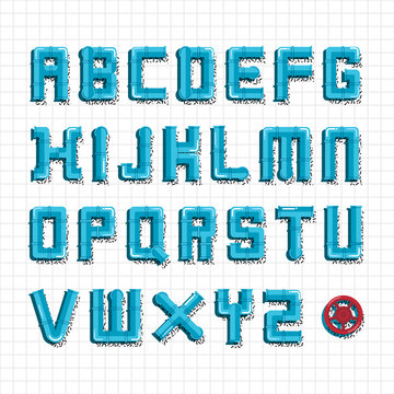 Water pipe alphabet.