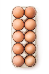 Organic Egg Pack Isolated on White