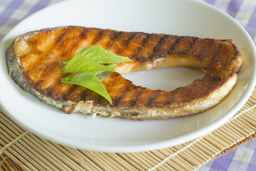 A food is fried fish.
