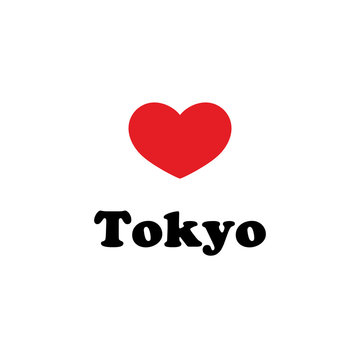 Fototapeta Vector ilustration, inscriptions on the shirts, logo, mascot, I love the city of world