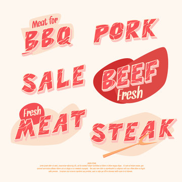 Banners and headers for sale of meat products