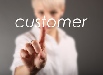 Customer service business concept