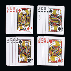 Poker J Q K A playing cards