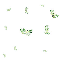 Watercolor seamless pattern with herbs and leaves.