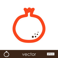 Garnet outline icon. Fruit