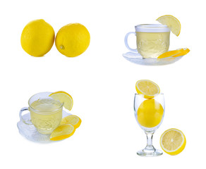 Lemon isolated on white background