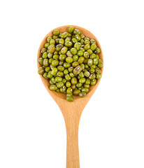 Mung beans isolated on white background