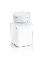 blank packaging salt bottle isolated on white background