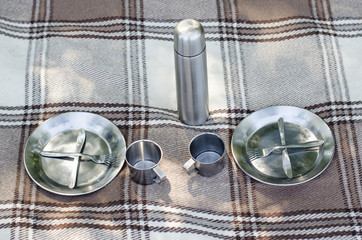 school supplies on a wooden desk