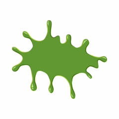 Slime blot isolated on white background. Green slime blot vector illustration