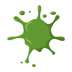 Slime blot isolated on white background. Green slime blot vector illustration