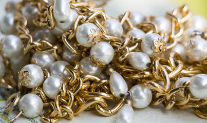 Pearls necklace ,fashion concept
