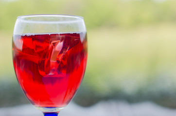 red wine outdoors