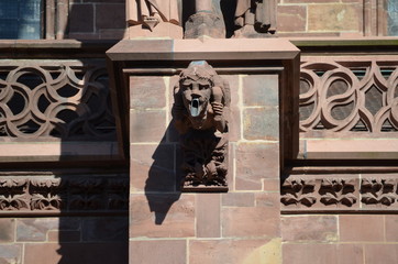 Historische Wasserspeier am Münster in Freiburg im Breisgau