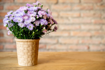 Vase of flowers on the table