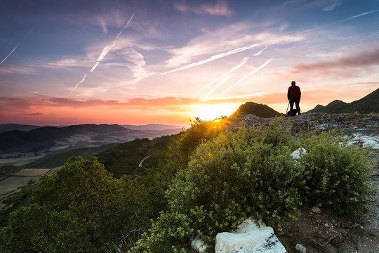 Sunrise in the mountains