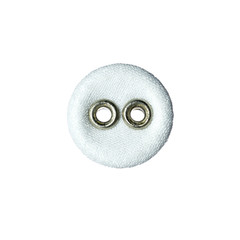 round button with two holes made of fabric