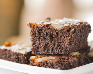 A cake in the coffee shop.
