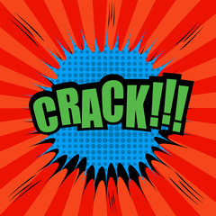 Crack comic bubble text