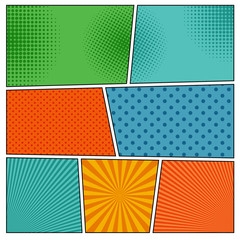 Comic book backgrounds in different colors