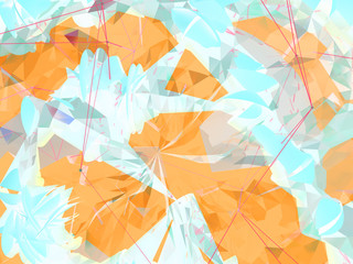 Geometric shapes abstract background. 3D illustration.Pastel colors.