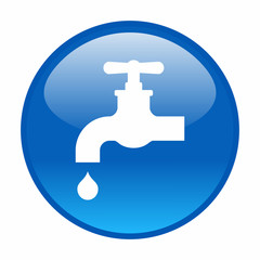 Water tap, vector icon isolated on white background
