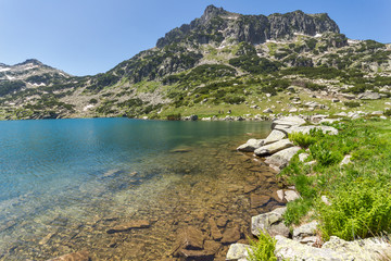 Amazing landscape of Dzhangal peak and Popovo lake, Pirin Mountain, Bulgaria