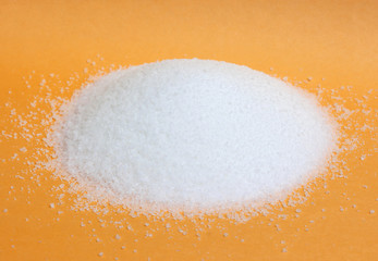 Pile of white sugar isolated